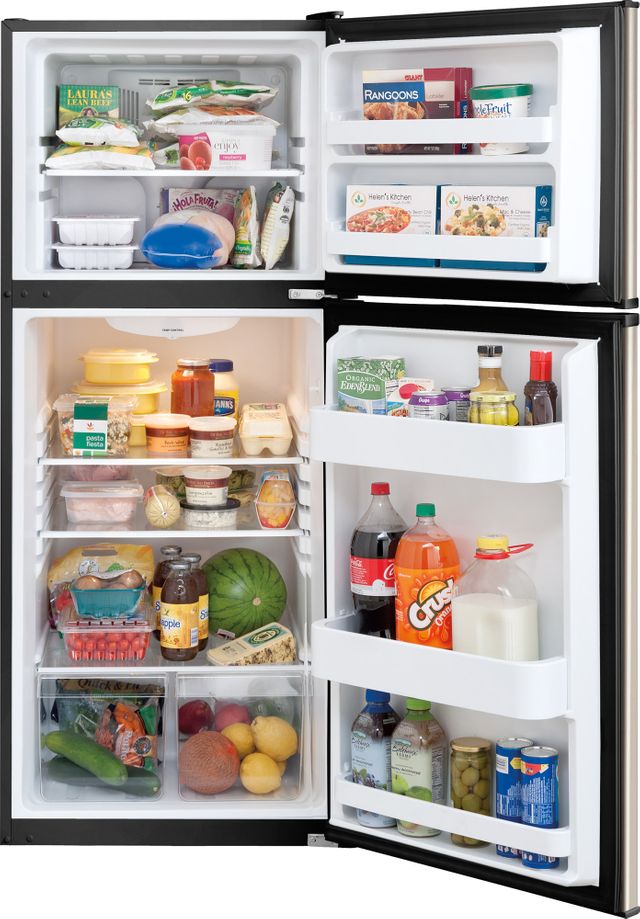 Frigidaire® 12 Cu. Ft. Top Freezer Apartment Size Refrigerator-Silver Mist 6
