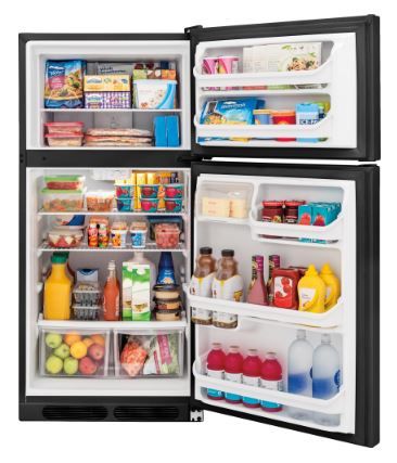 Frigidaire® 15 Cu. Ft. Top Freezer Refrigerator-Black 1