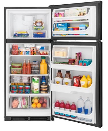 Frigidaire® 16 Cu. Ft. Top Freezer Refrigerator-Black 1