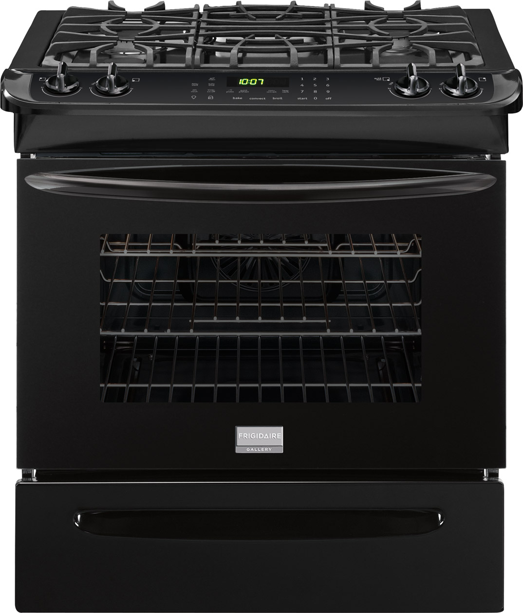 black frigidaire stove