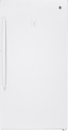 GE® 17.3 Cu. Ft. White Upright Freezer-FUF17DLRWW