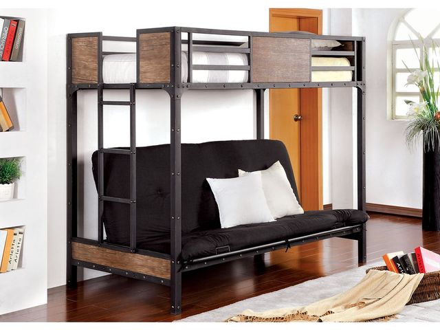 Furniture of America® Clapton Twin/Full Bunk Bed 