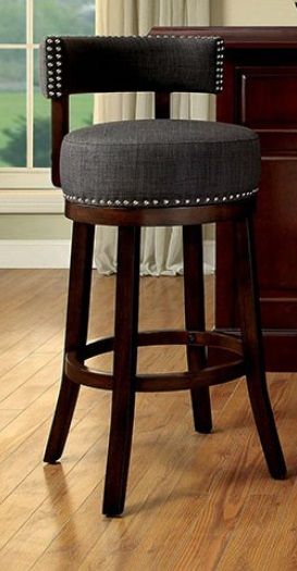 Furniture of America® Lynsey 2-Piece Dark Gray 30" Bar Stool Set