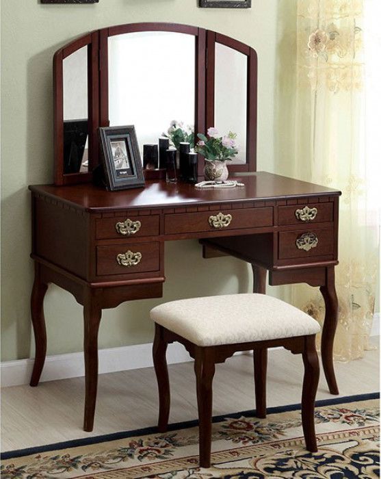 Furniture of America® Ashland Cherry Vanity Set