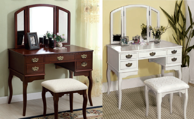 Furniture of America® Ashland Cherry Vanity Set 1