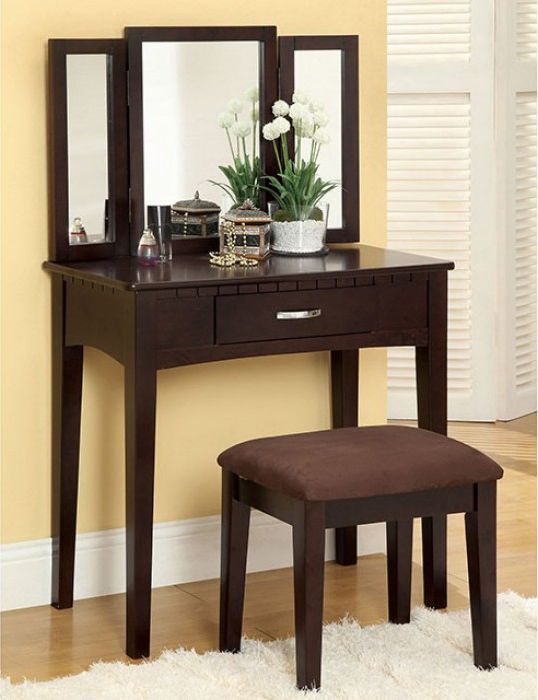 Furniture of America® Potterville Espresso Vanity Set