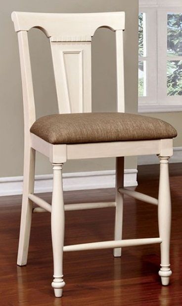 Furniture of America® Sabrina 2-Piece Off White Counter Height Chair Set