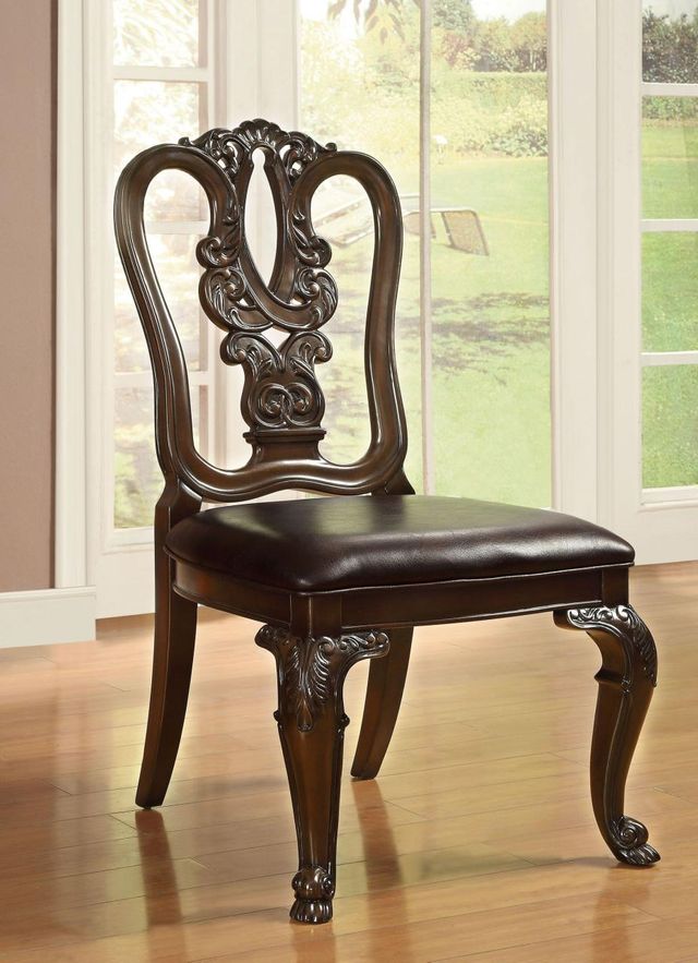 Furniture of America® Bellagio 2-Piece Brown Cherry Side Chair Set