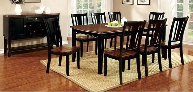 Furniture of America® Dover Black/Chery 2-Piece Side Chair Set 2