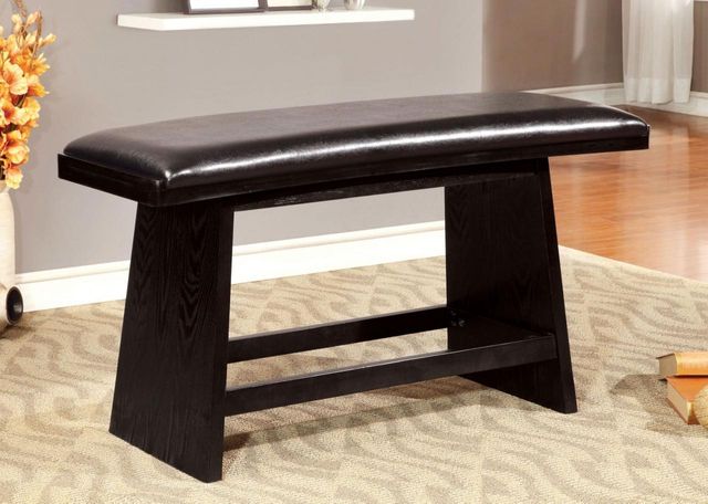 Furniture of America® Hurley Black Counter Height Bench 0