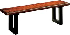 Furniture of America® Maddison Black /Tobacco Oak Bench