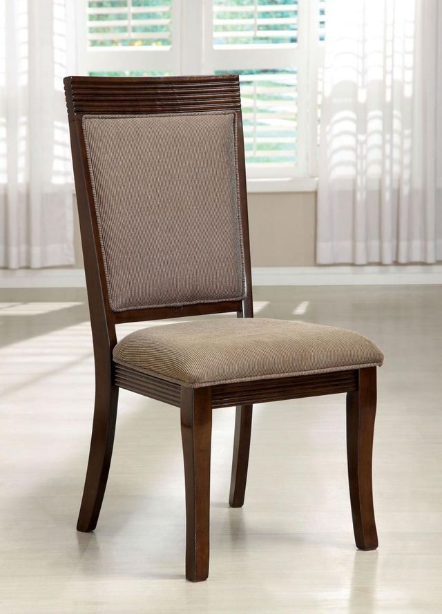 Furniture of America® Woodmont Walnut 2-Piece Side Chair Set