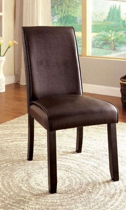 Furniture of America® Gladstone 2-Piece Dark Brown/Walnut Side Chair Set 0