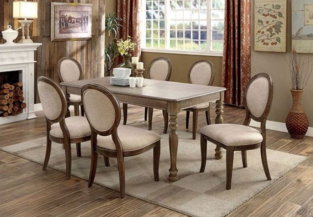 Furniture of America® Siobhan II and Kathryn 7-Piece Dining Set