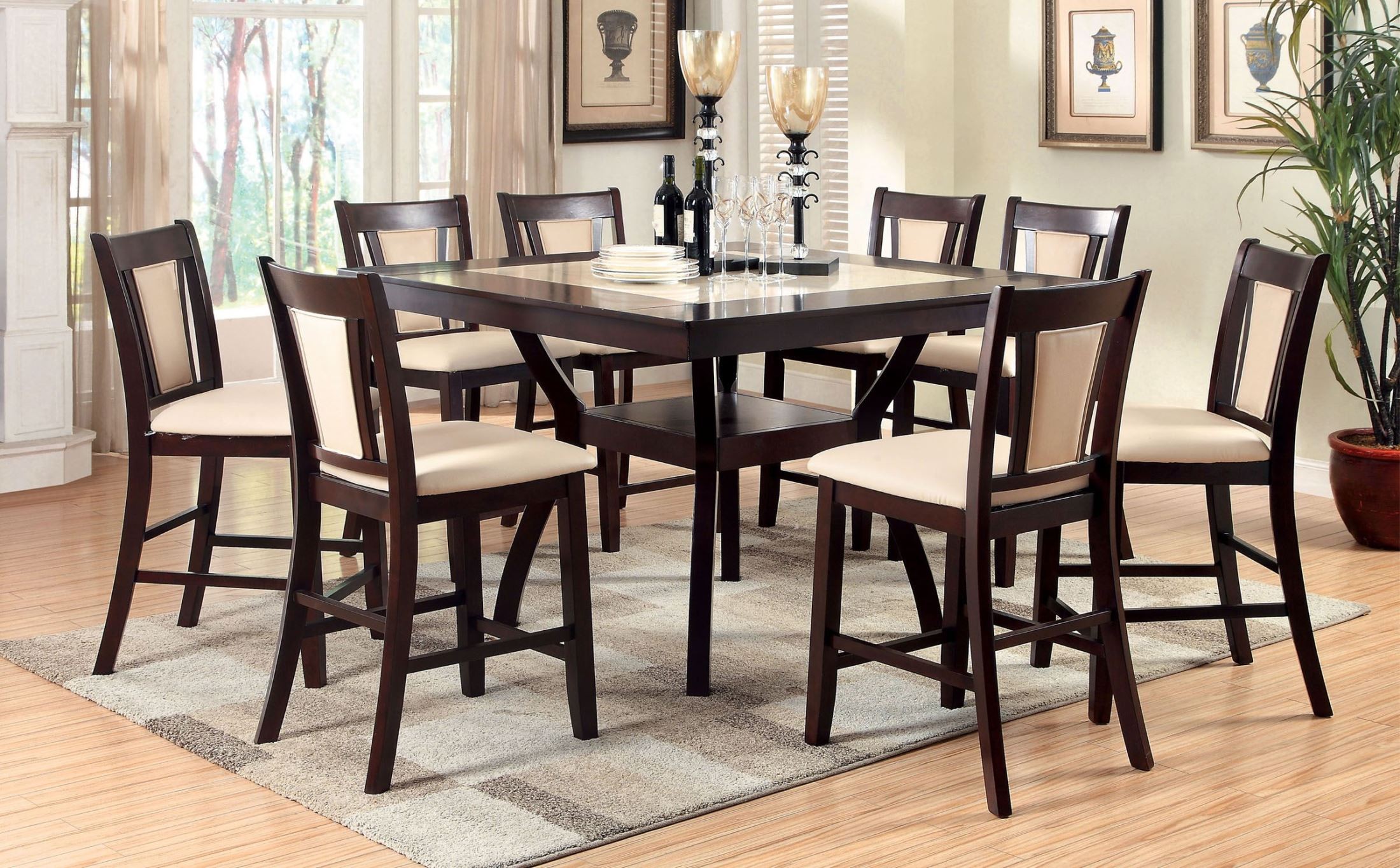 furniture of america 9 piece dining set