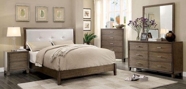 Furniture of America® Enrico I 5-Pieces Gray Queen Platform Bedroom ...