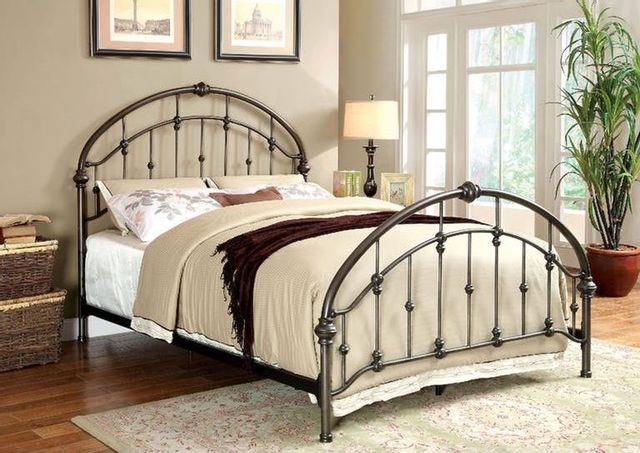 Furniture of America® Carta Queen Metal Bed 0