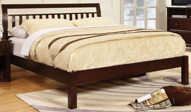 Furniture of America® Corry Dark Brown Califorina King Sleigh Bed 0