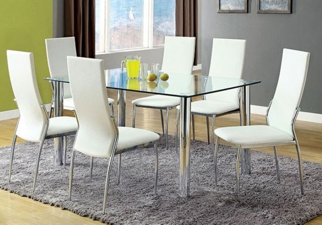 Furniture of America® Kalawao White 2-Piece Side Chair Set 1