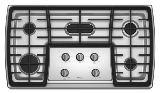 whirlpool 36 gas range