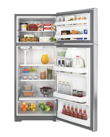 GE® Series 17.5 Cu. Ft. Top Freezer Refrigerator-Stainless Steel 1