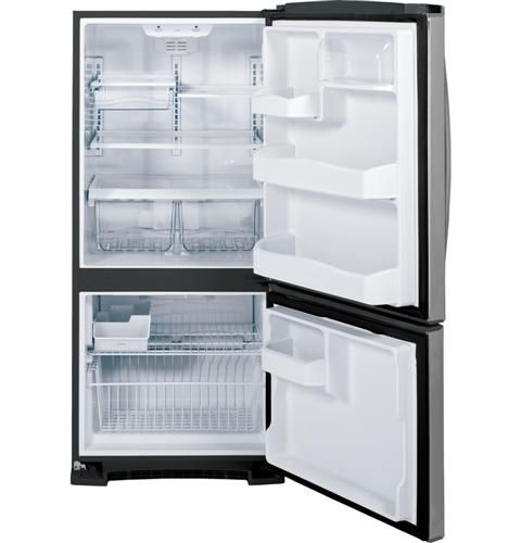 GE 20.3 Cu. Ft. Bottom Freezer Refrigerator-Stainless Steel 1