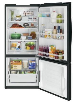 GE® Series 20.9 Cu. Ft. Stainless Steel Bottom Freezer Refrigerator-GBE21DSKSS-1
