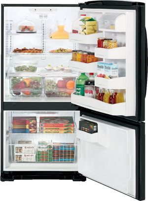 GE&reg; ENERGY STAR&reg; 23 cu. ft..0 Cu. Ft. Bottom Freezer Refrigerator