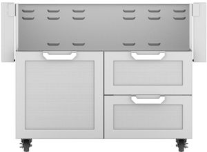 Hestan Professional 42" Outdoor Double Drawer and Door Tower Cart-Stainless Steel