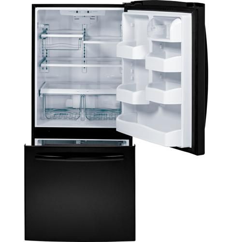 GE 20.2 Cu. Ft. Bottom Freezer Refrigerator-Black 1