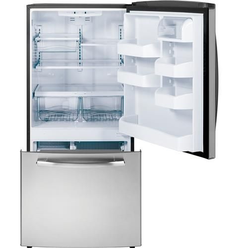 GE 23.1 Cu. Ft. Bottom Freezer Refrigerator-Stainless Steel 1