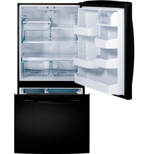 GE 23.1 Cu. Ft. Bottom Freezer Refrigerator-Black 1