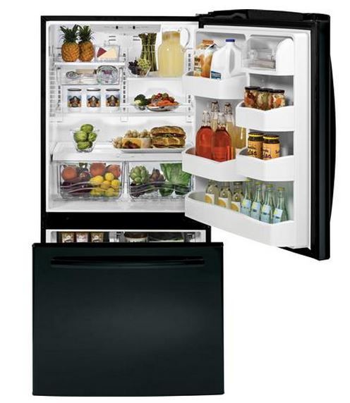GE 23.2 Cu. Ft. Bottom-Freezer Drawer Refrigerator-Black 1