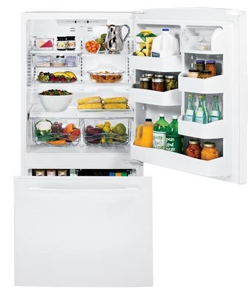 GE 23.2 Cu. Ft. Bottom-Freezer Drawer Refrigerator-White 1