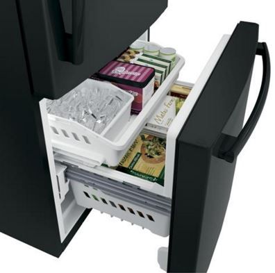 GE® Series 24.9 Cu. Ft. Bottom Freezer Refrigerator-Black 2