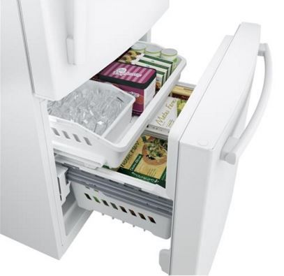 GE® Series 24.9 Cu. Ft. Bottom Freezer Refrigerator-White 2