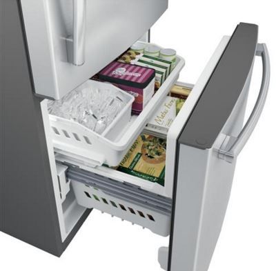 GE® Series 24.8 Cu. Ft. Stainless Steel Bottom Freezer Refrigerator 2