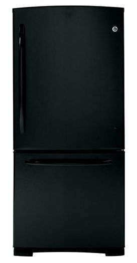 GE® ENERGY STAR® 20.2 Cu. Ft. Bottom Freezer Refrigerator-Black 0
