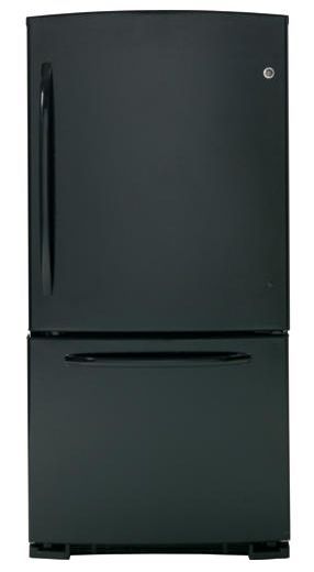 GE® ENERGY STAR® 22.7 Cu. Ft. Bottom Freezer Refrigerator-Black