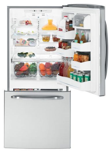 GE® ENERGY STAR® 20.2 Cu. Ft. Bottom Freezer Refrigerator-CleanSteel™ 1