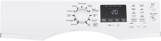 GE® 7.5 Cu. Ft. White Front Load Gas Dryer 1