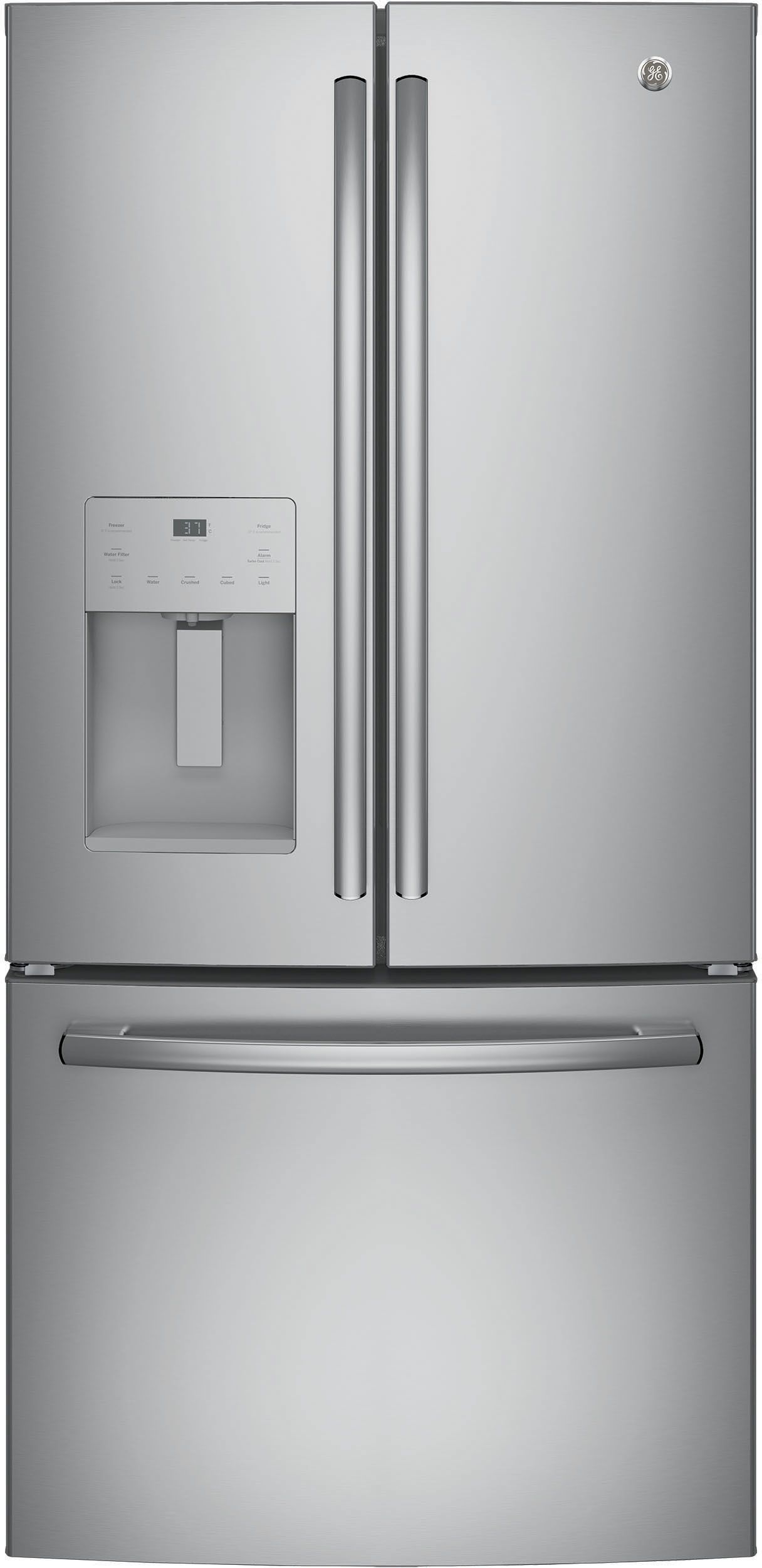 GE® 17.5 Cu. Ft. Counter Depth French Door Refrigerator-Stainless Steel