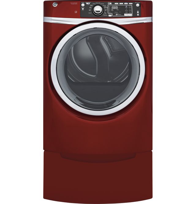 GE® Front Load Electric Dryer-Red 1