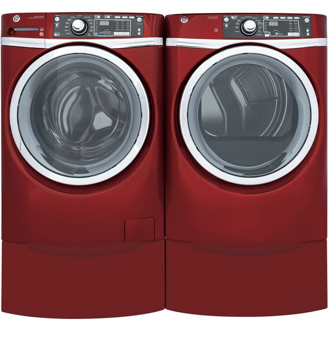 GE® Front Load Electric Dryer-Red 7