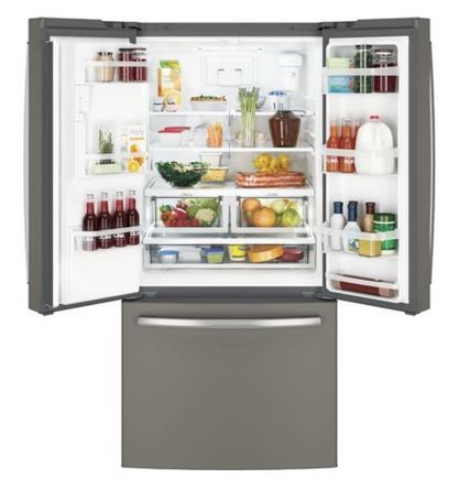 GE® Series 23.6 Cu. Ft. Black French Door Refrigerator 7