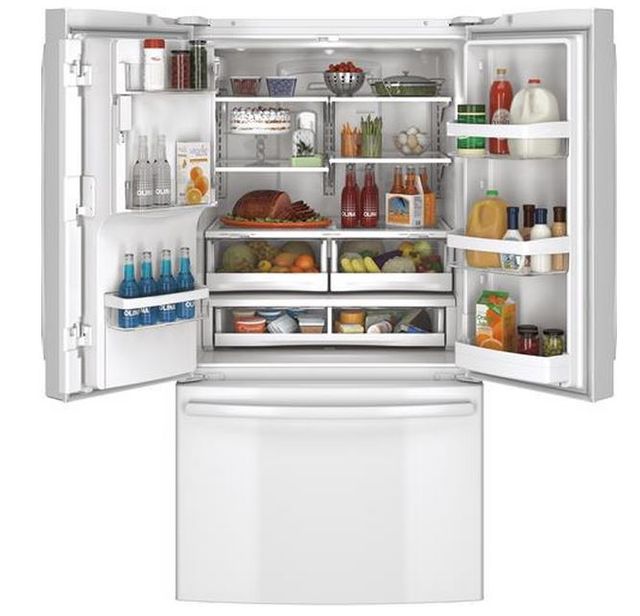 GE® 25.7 Cu. Ft. French-Door Refrigerator-White 1