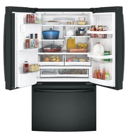 GE® Series 27.8 Cu. Ft. French Door Refrigerator-Black 1