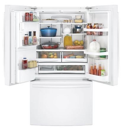 GE® Series 27.8 Cu. Ft. French Door Refrigerator-White 1