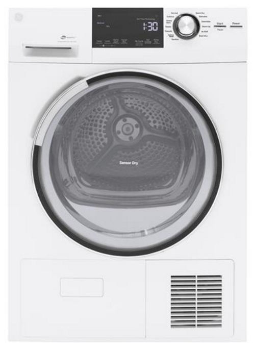 GE® Front Load Condenser Electric Dryer-White