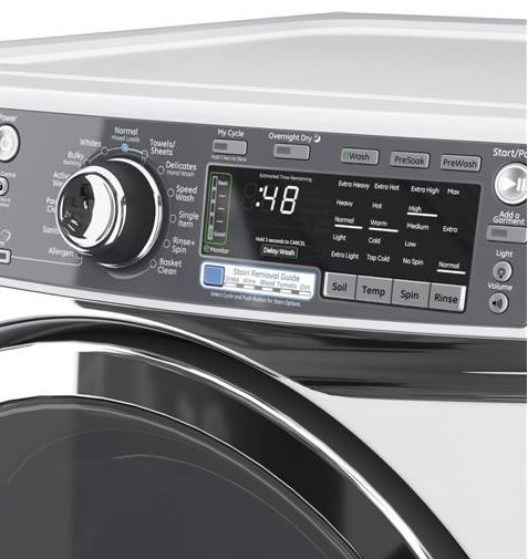GE® ENERGY STAR® RightHeight™ Design Front Load Washer-White 1